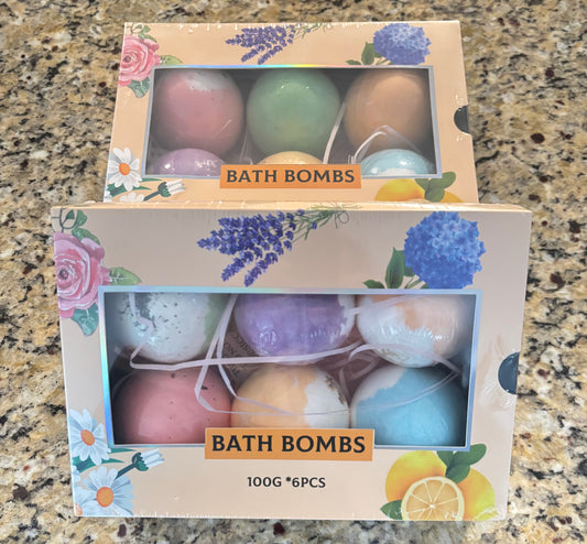 6 Pack Bathbomb Set