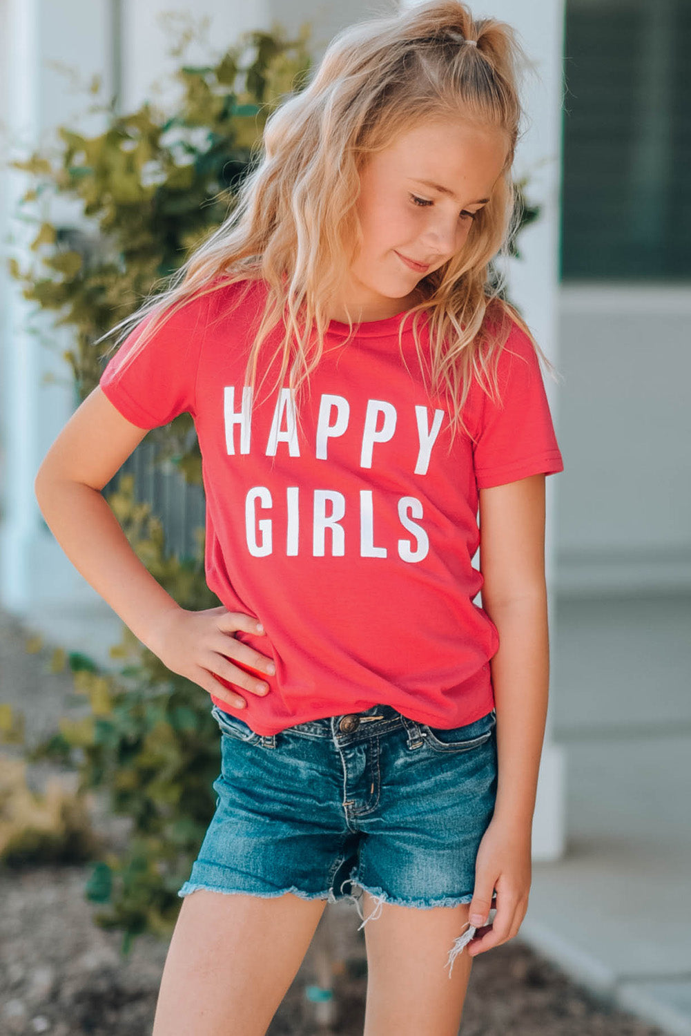 Girls Letter Graphic Short Sleeve T-Shirt - Heart 2 Heart Boutique