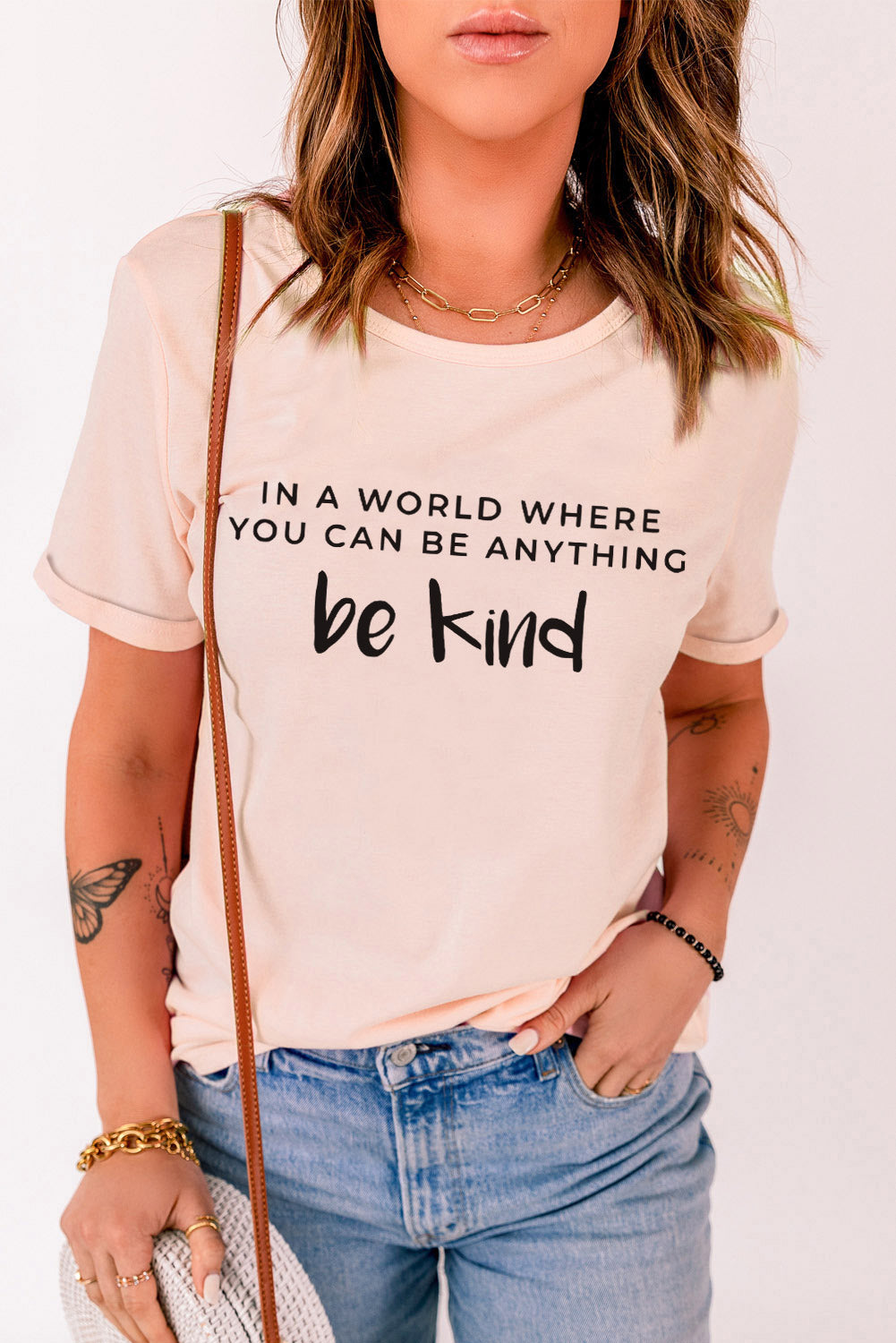 Slogan Graphic Cuffed Tee - Heart 2 Heart Boutique