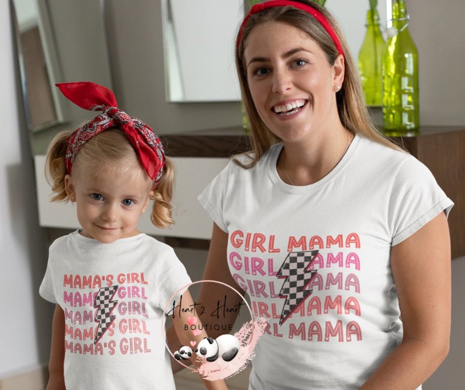 Girl Mama/Mama's Girl Lightning Bolt Graphic Tee - Heart 2 Heart Boutique