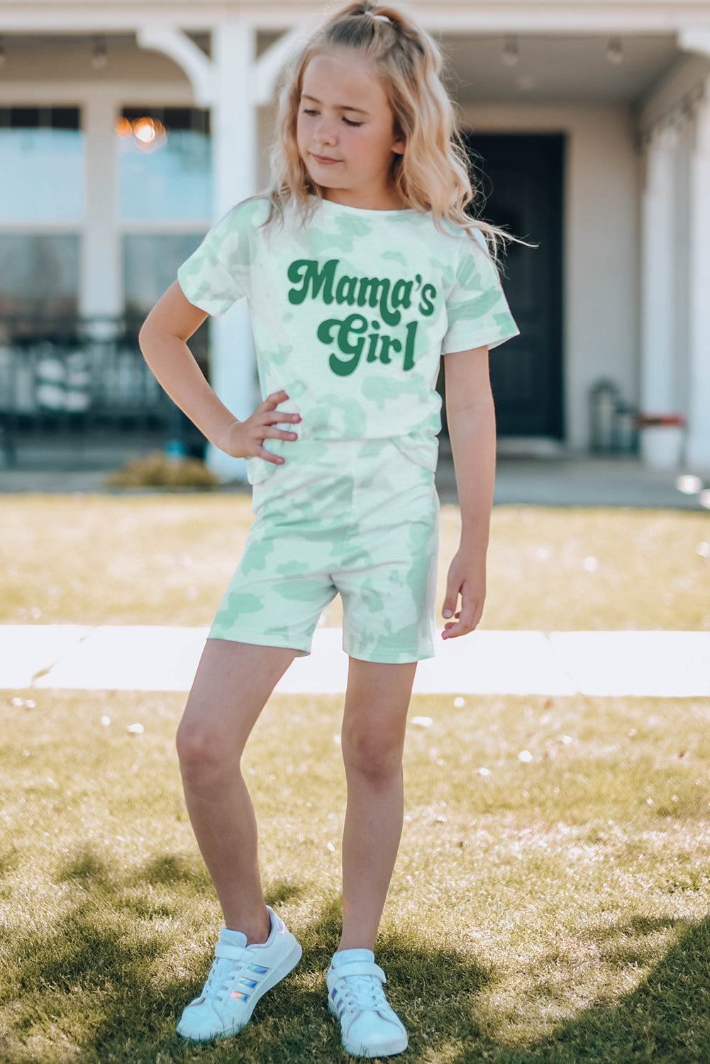 Girls Printed Letter Graphic Lounge Set - Heart 2 Heart Boutique