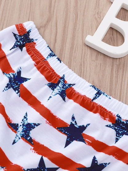 Kids Graphic Tank and US Flag Shorts Set - Heart 2 Heart Boutique
