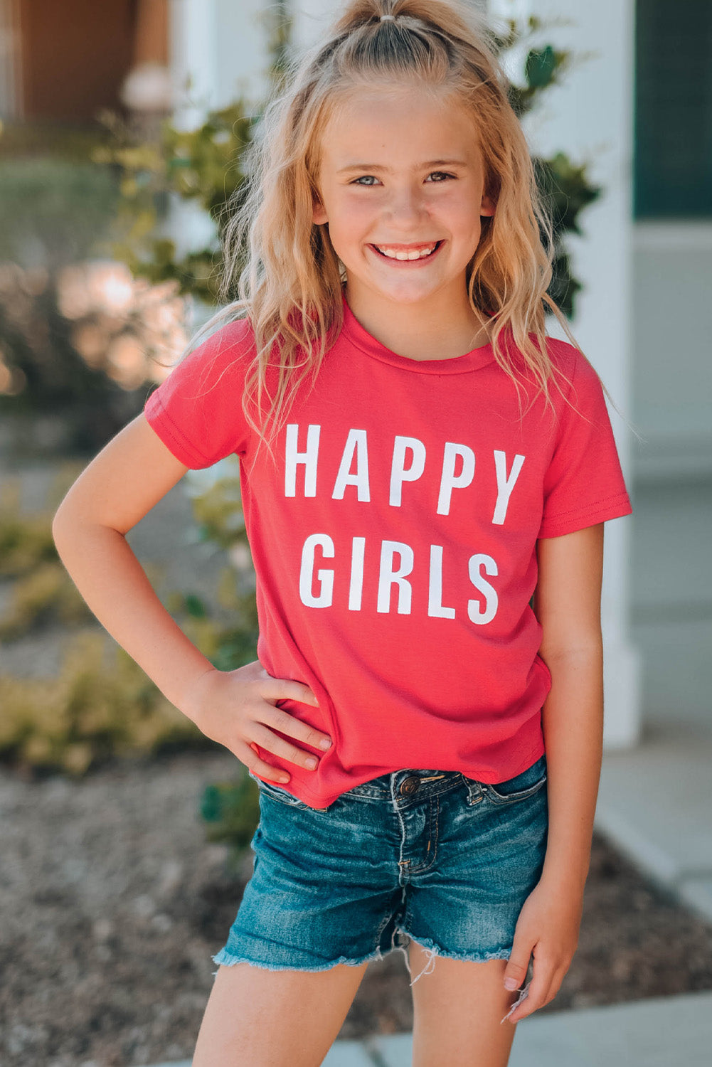 Girls Letter Graphic Short Sleeve T-Shirt - Heart 2 Heart Boutique